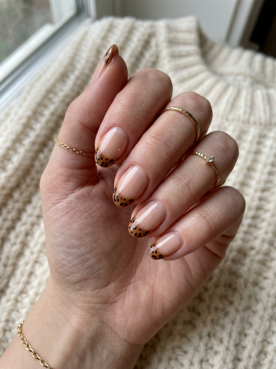 Caramel Leo French Nails als Leo Nägel Inspiration 2026